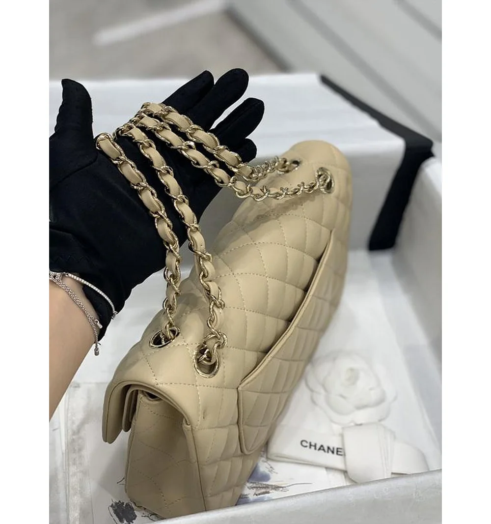 클래식백 램스킨 금장 미디움 25.5cm 상세