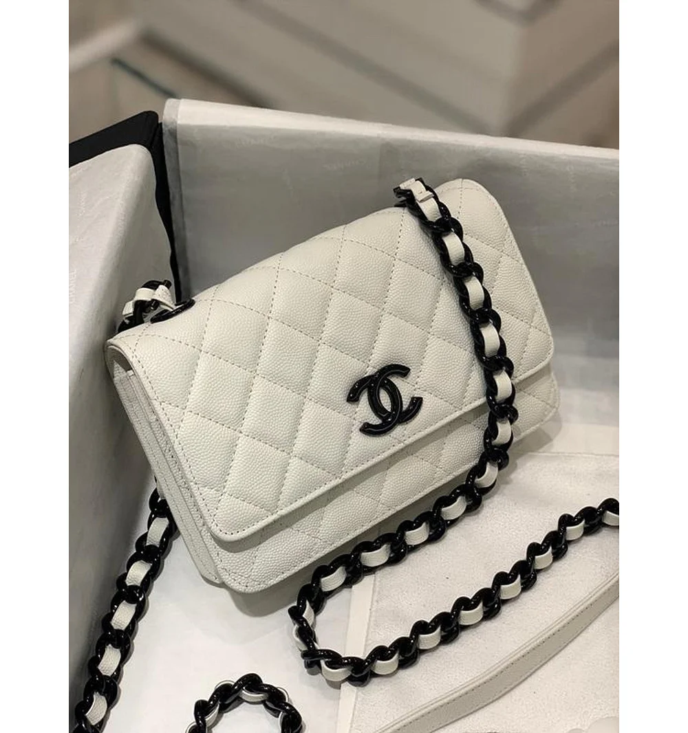 클래식 woc 블랙 코팅 버클 체인 윌릿 ( 19.2cm X 12.3cm X 3.5cm) 상세