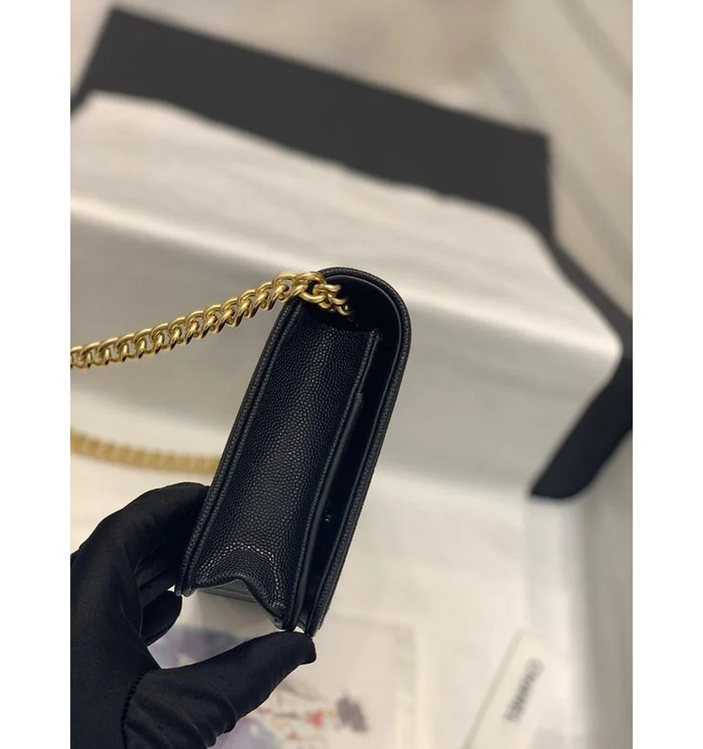 보이 플랩 woc 체인 윌릿 금장 상세