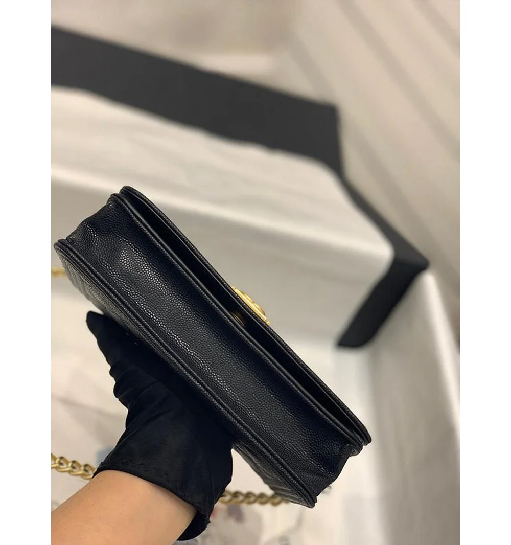 보이 플랩 woc 체인 윌릿 금장 상세