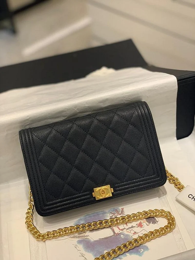 보이 플랩 woc 체인 윌릿 금장