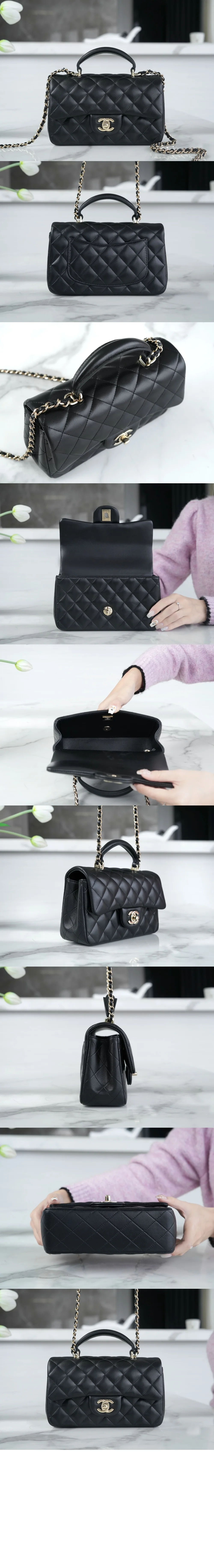 클래식 뉴미니 탑핸들 블랙 (20 * 13 * 9cm) 상세