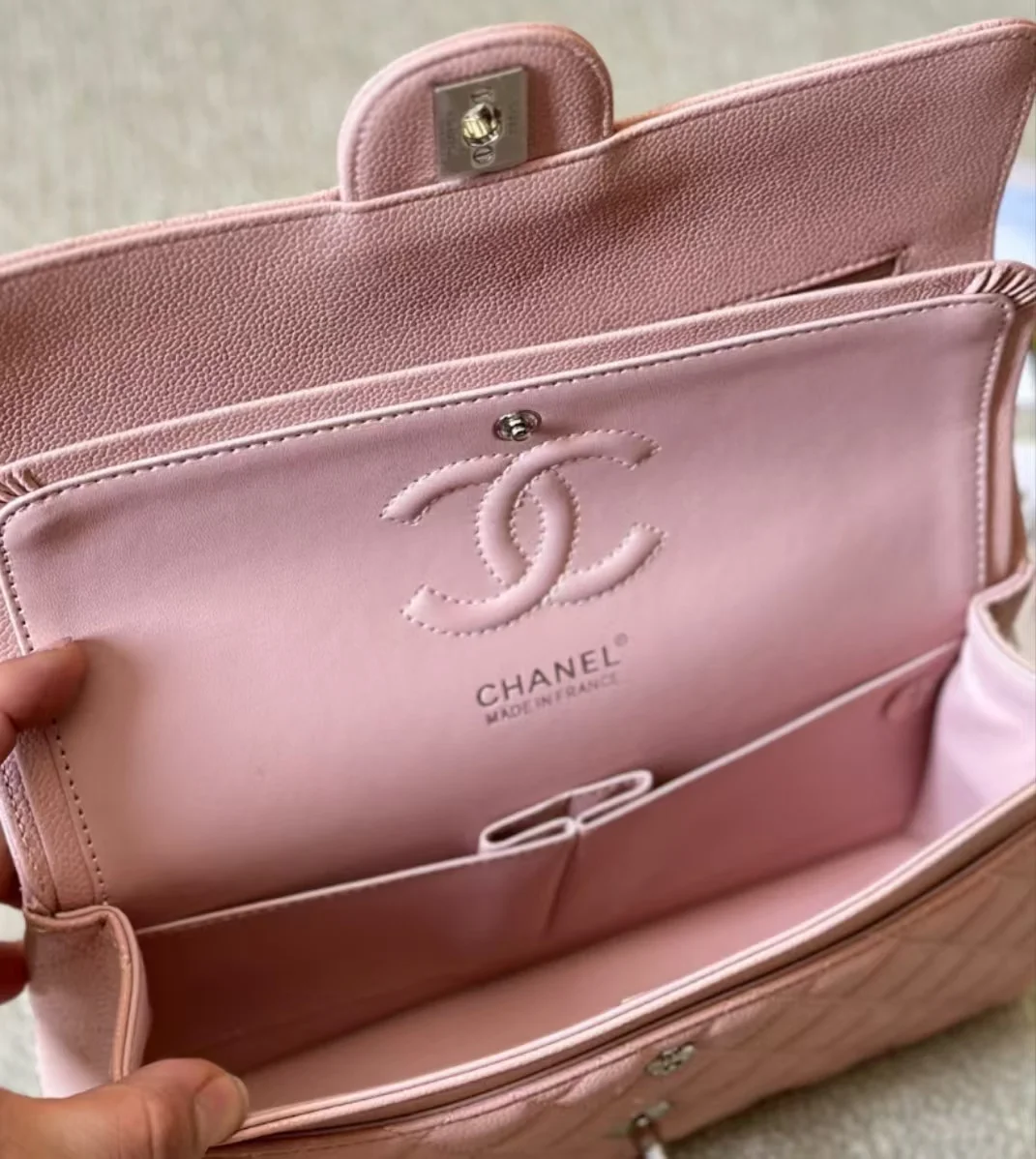 클래식 캐비어 은장 스몰 핑크 (23cm) 상세