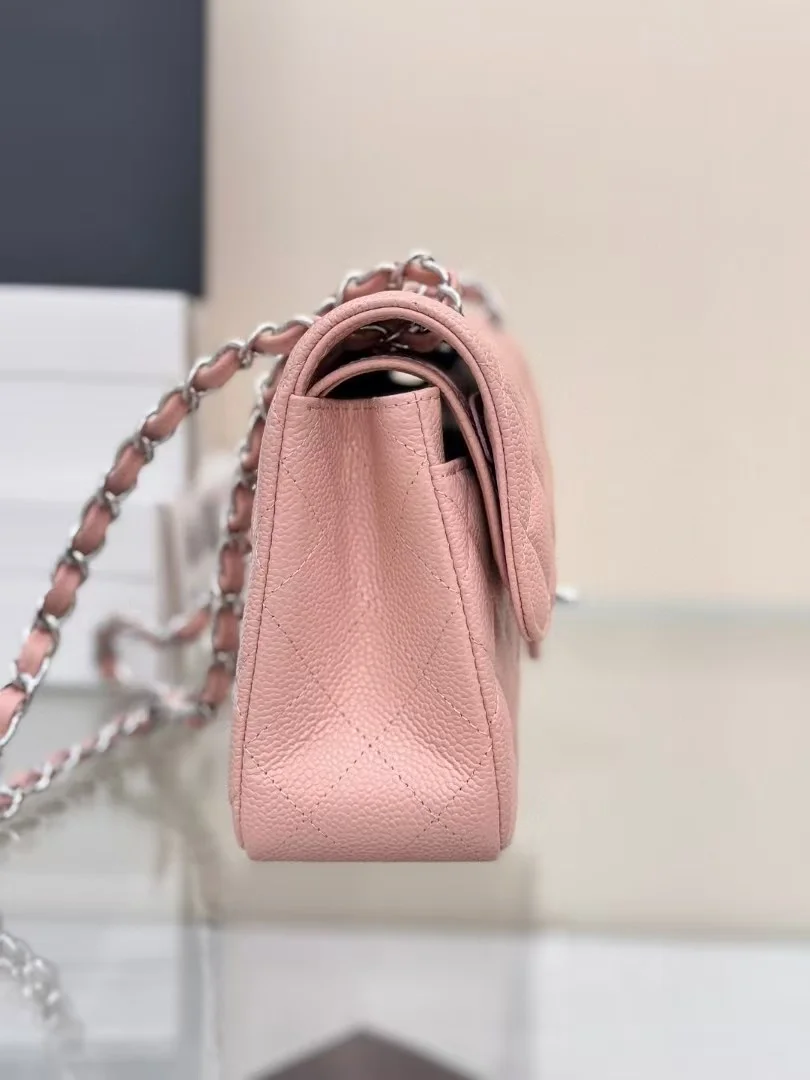 클래식 캐비어 은장 스몰 핑크 (23cm) 상세