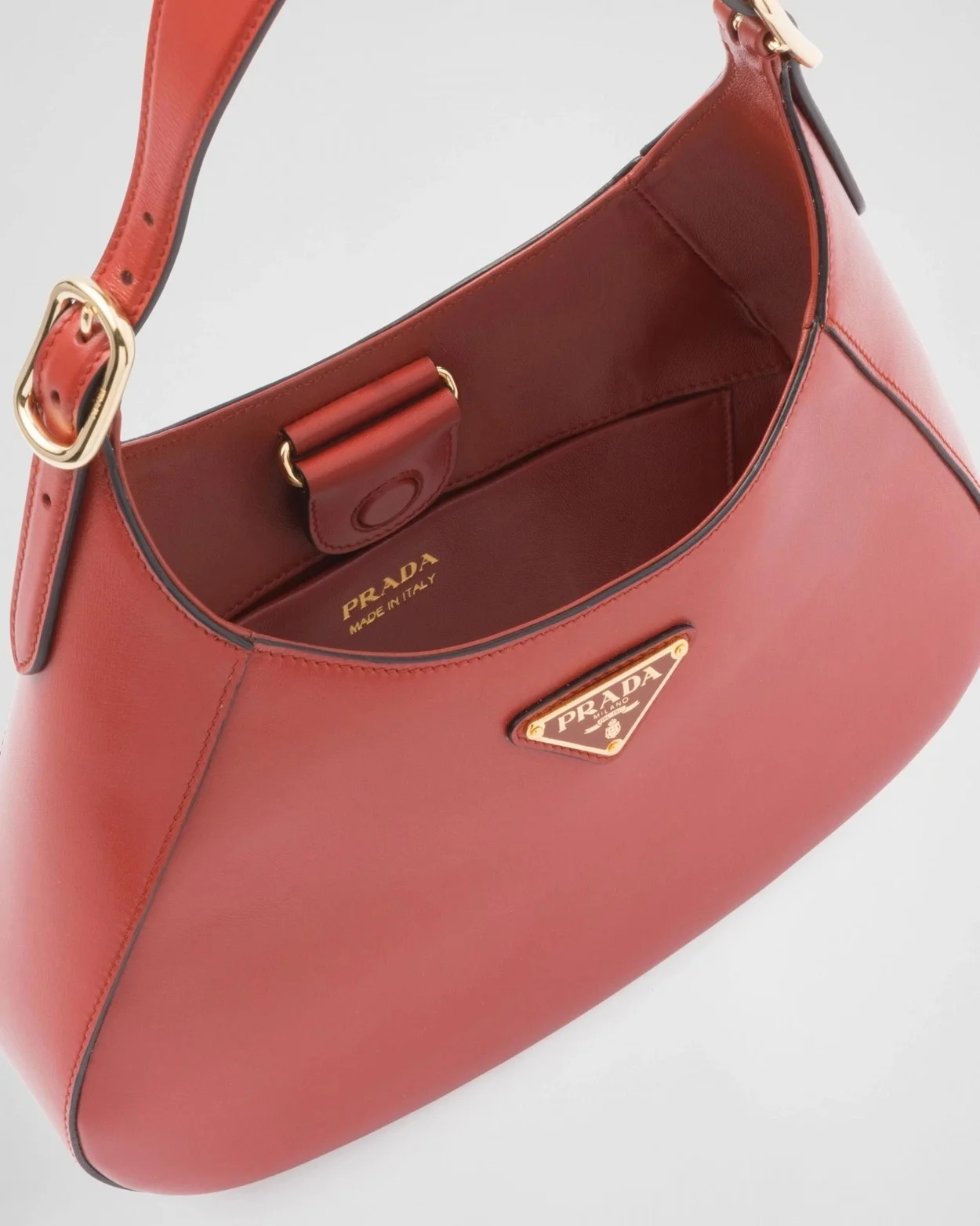 미디엄 클레오 레더 숄더백 레드 상세