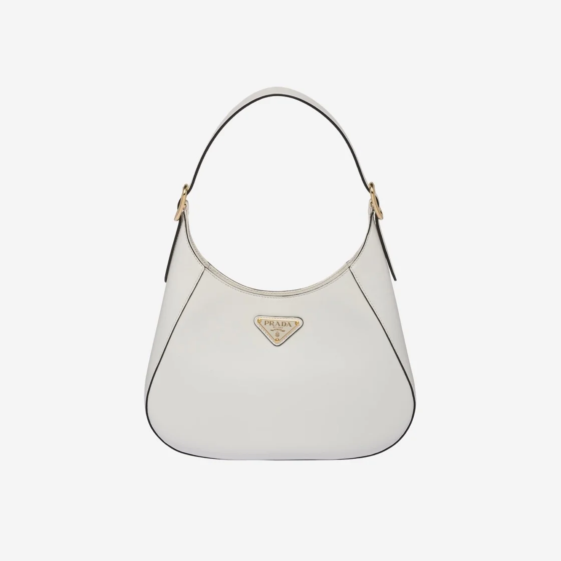 미디엄 클레오 레더 숄더백 화이트 상세