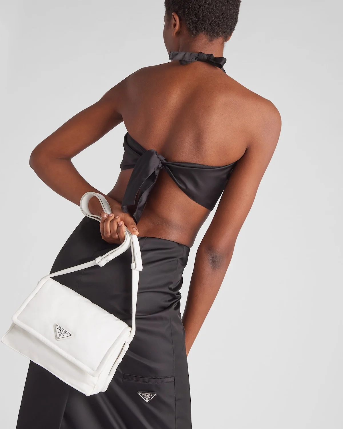 스몰 패딩 리나일론 숄더백 화이트 상세