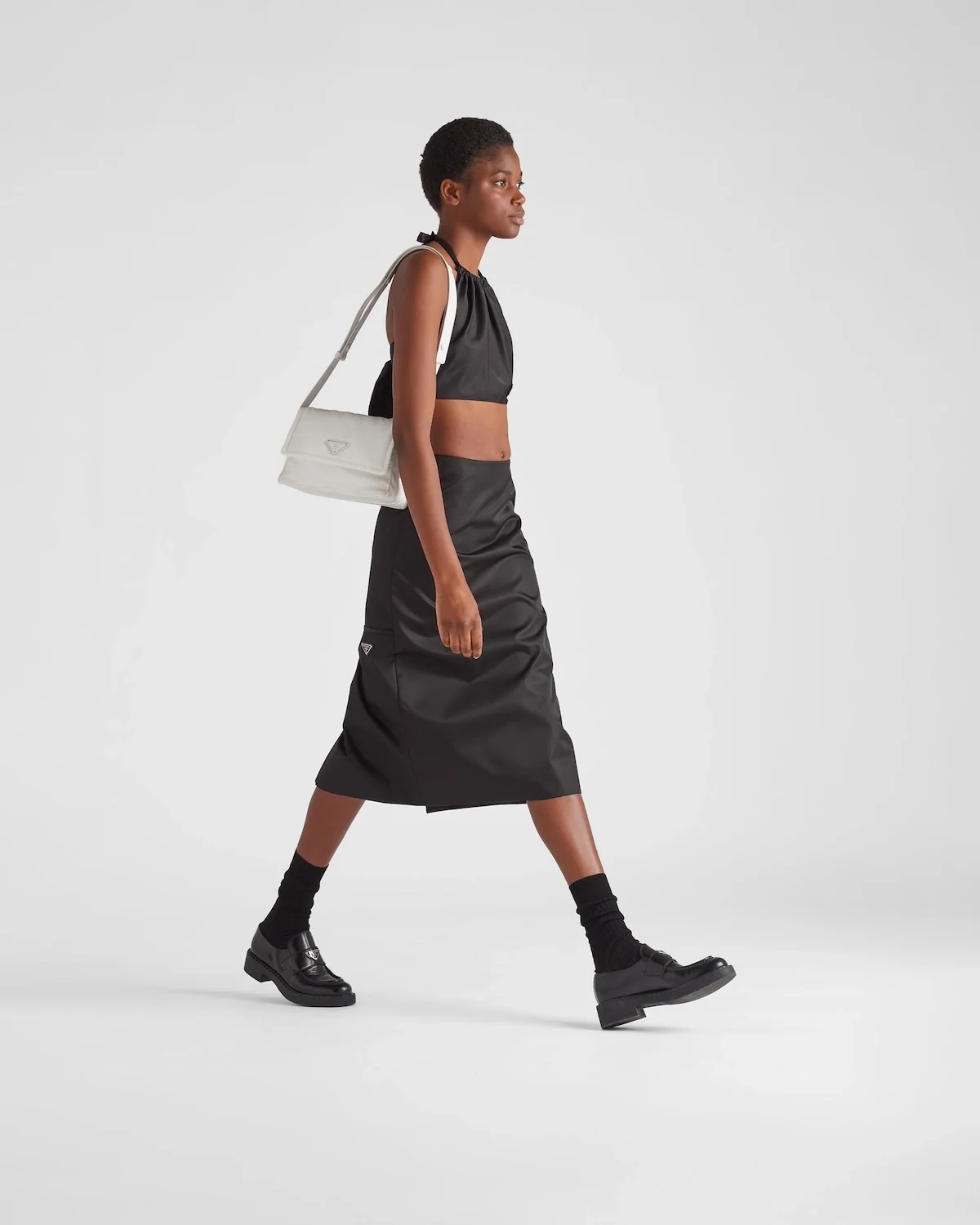 스몰 패딩 리나일론 숄더백 화이트 상세