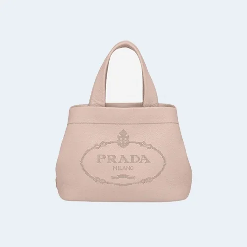 스몰 레더 토트백 핑크