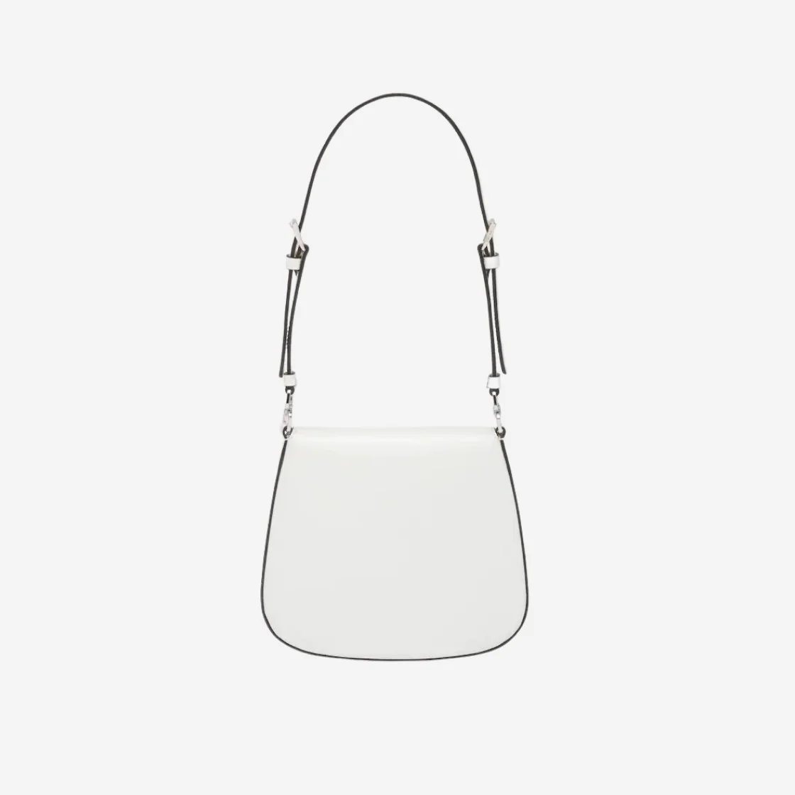 클레오 브러쉬드 레더 플랩 미니백 화이트 상세