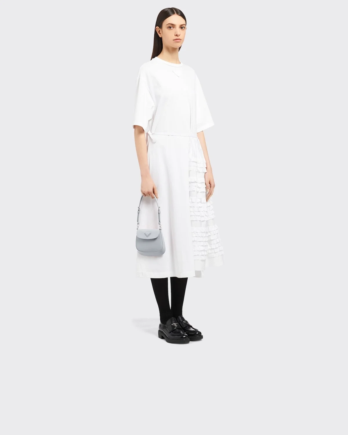 클레오 브러쉬드 레더 플랩 미니백 콘플라워 상세