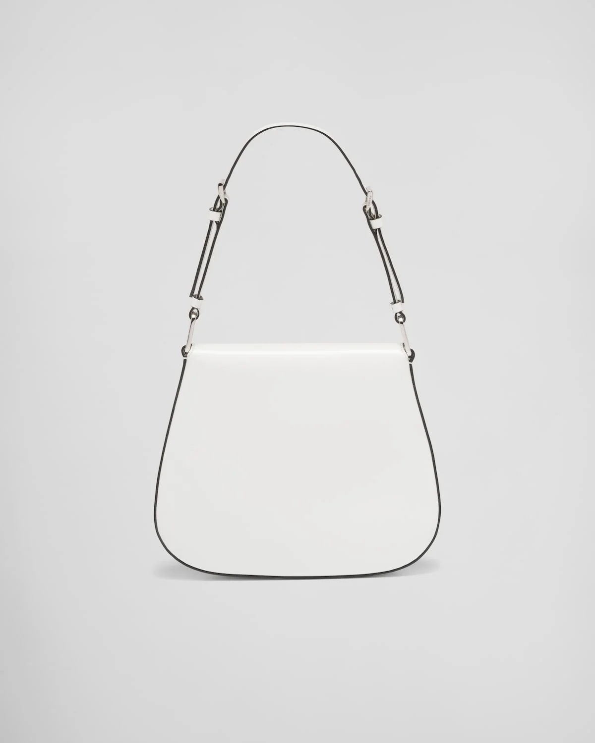 클레오 브러쉬드 레더 플랩 숄더백 화이트 상세