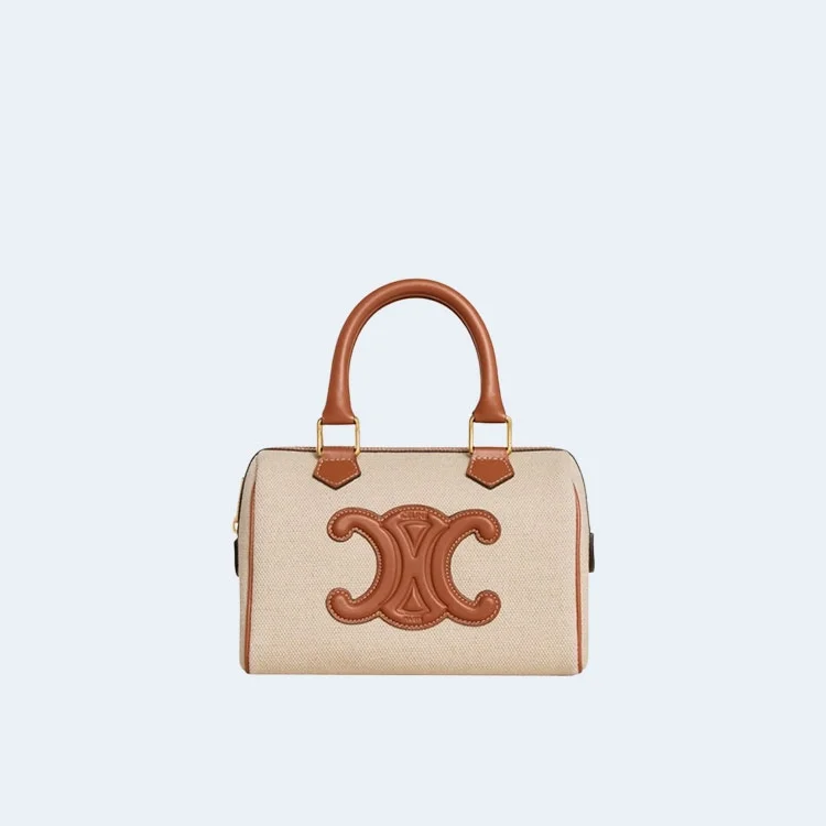 퀴르 트리옹프 스몰 보스턴 백 내추럴 탠 상세