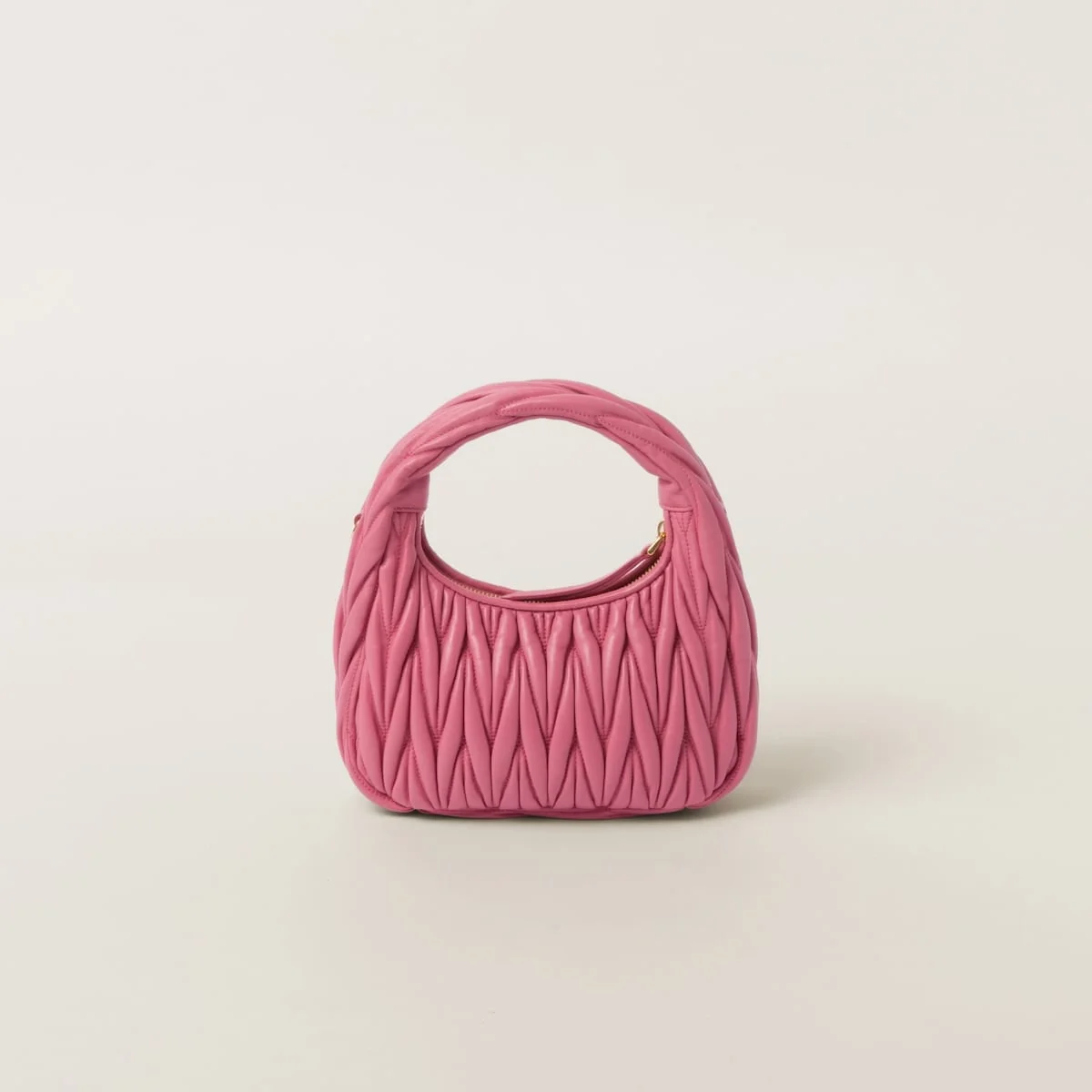 스몰 완더 마테라쎄 나파 가죽 호보백 핑크 상세