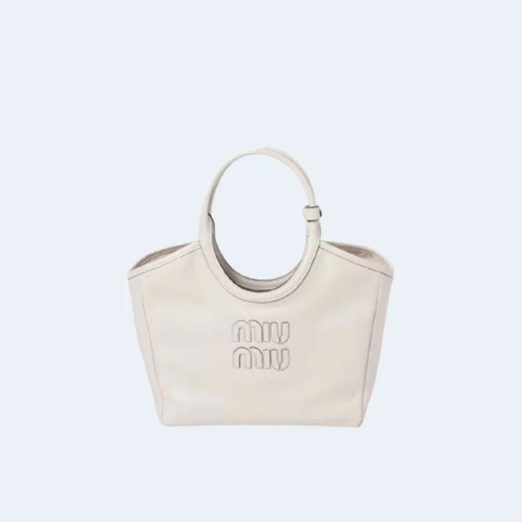 아이비 가죽백 화이트 스몰 (22 * 23.5 * 12cm) 상세