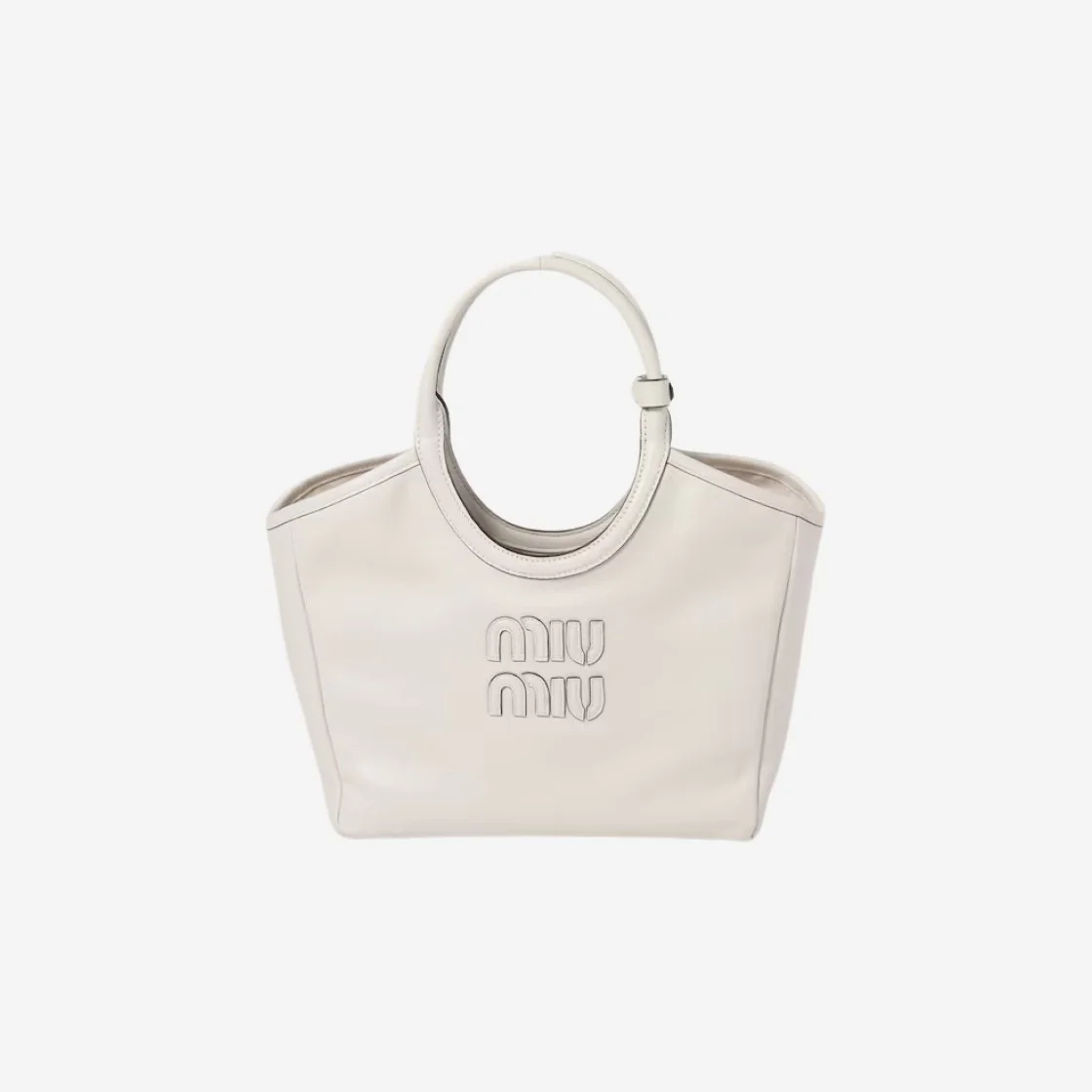 아이비 가죽백 화이트 스몰 (22 * 23.5 * 12cm) 상세