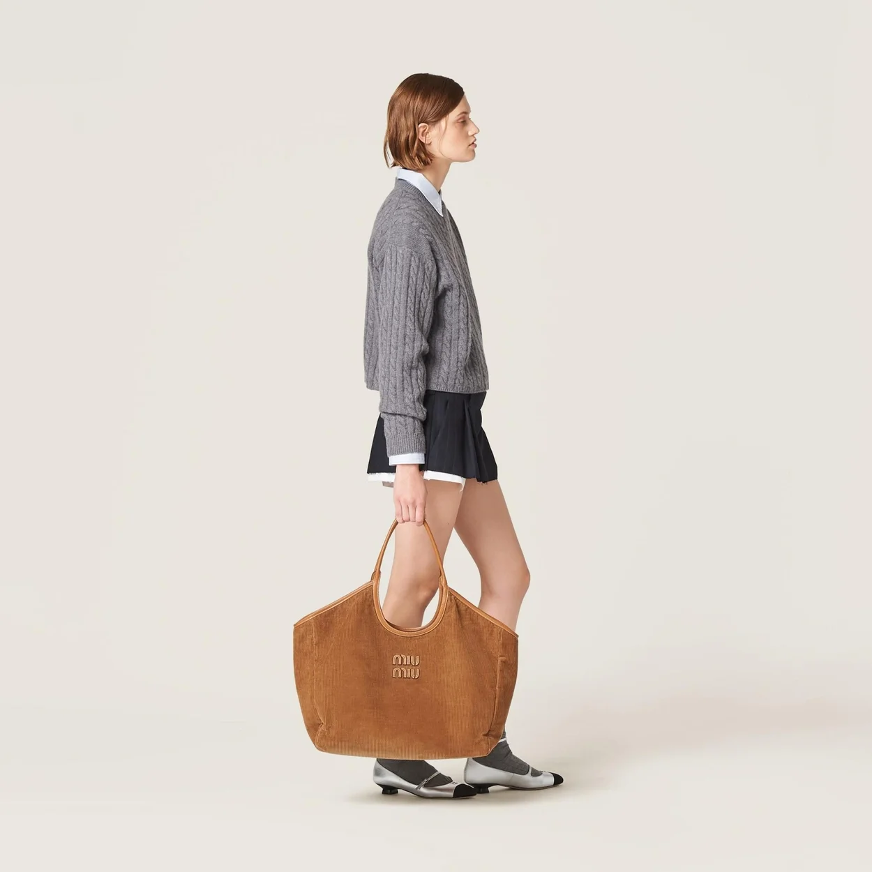 아이비 코듀로이백 브라운 상세