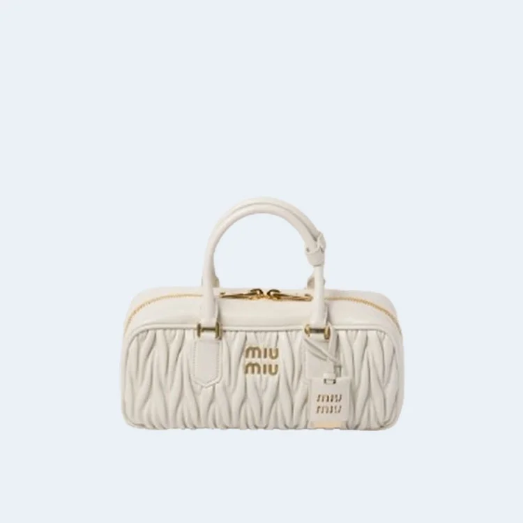 미디엄 아르카디 마테라쎄 나파 가죽백 화이트 상세