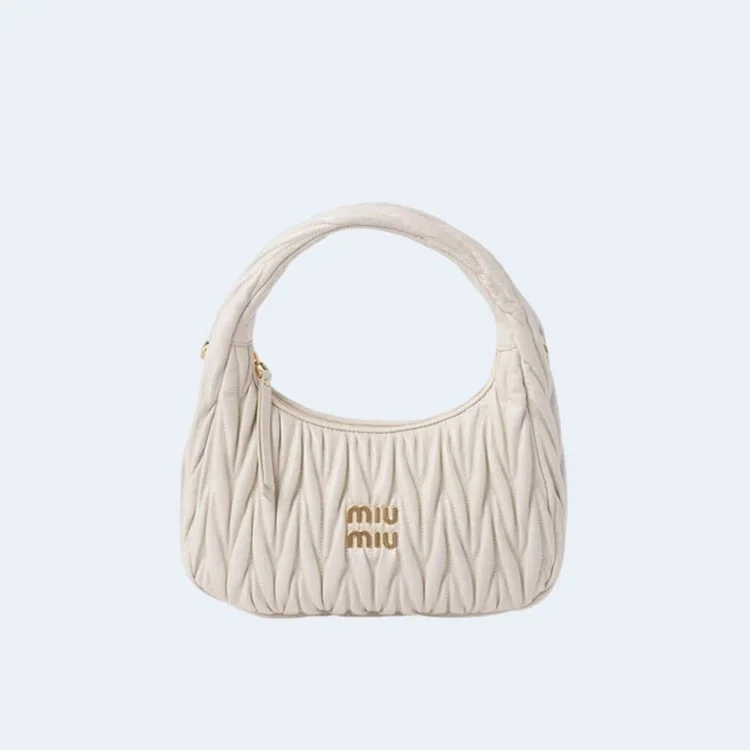 미디엄 완더 마테라쎄 나파 가죽 호보백 화이트 상세