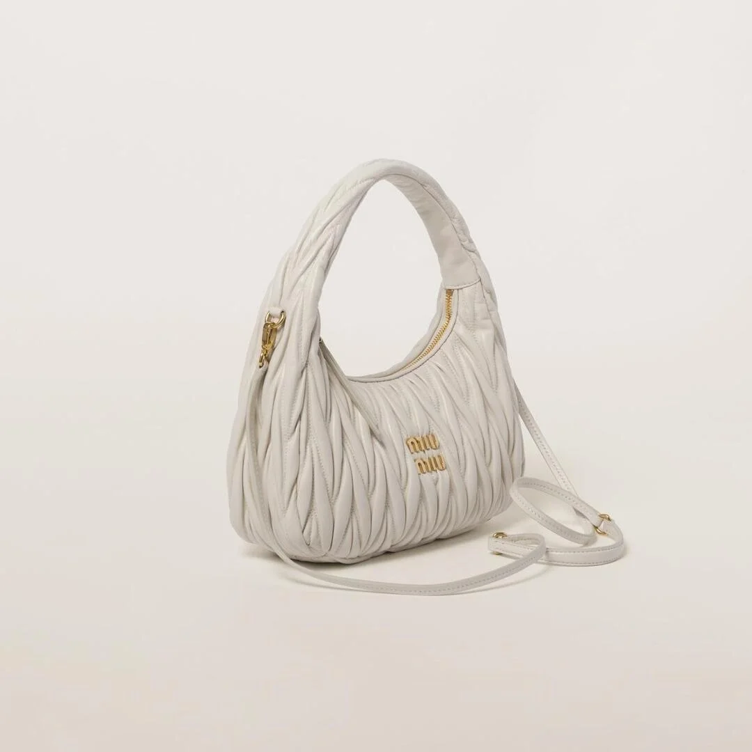 미디엄 완더 마테라쎄 나파 가죽 호보백 화이트 상세