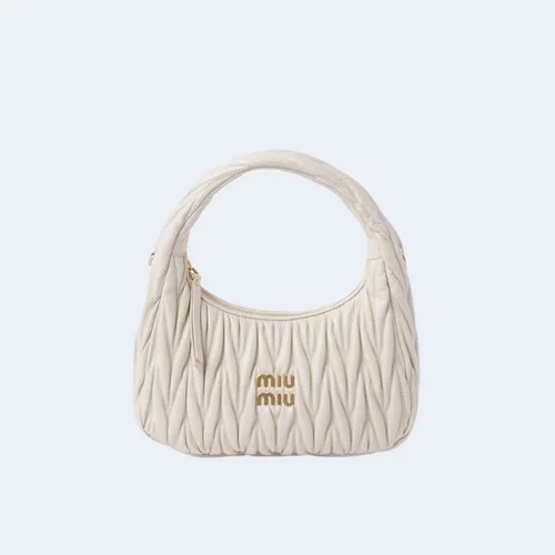 미디엄 완더 마테라쎄 나파 가죽 호보백 화이트