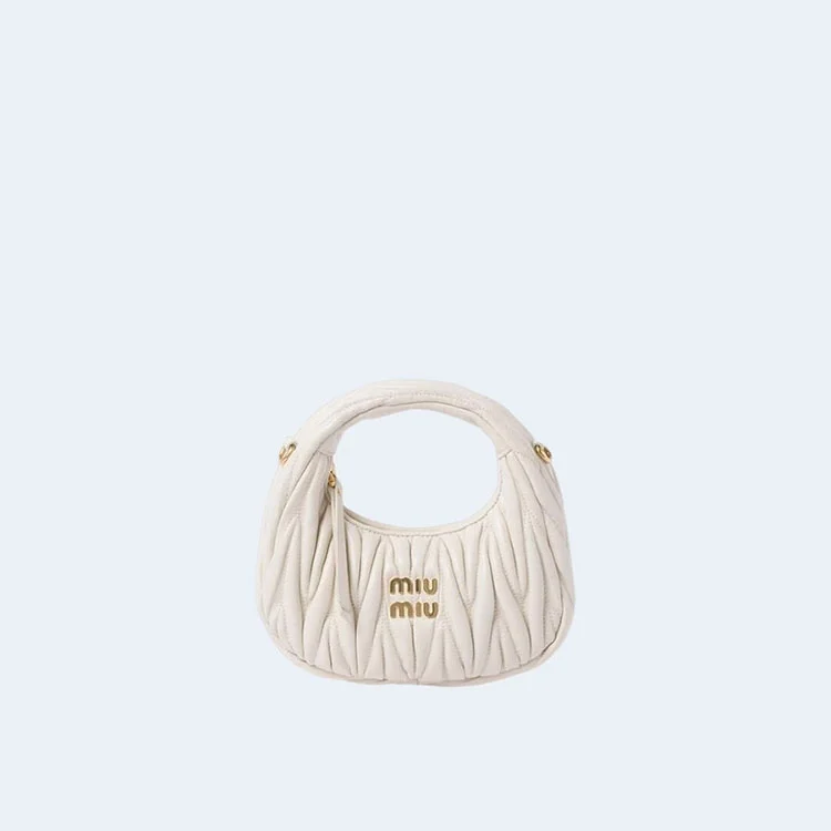 완더 마테라쎄 나파 가죽 호보 미니백 화이트 상세