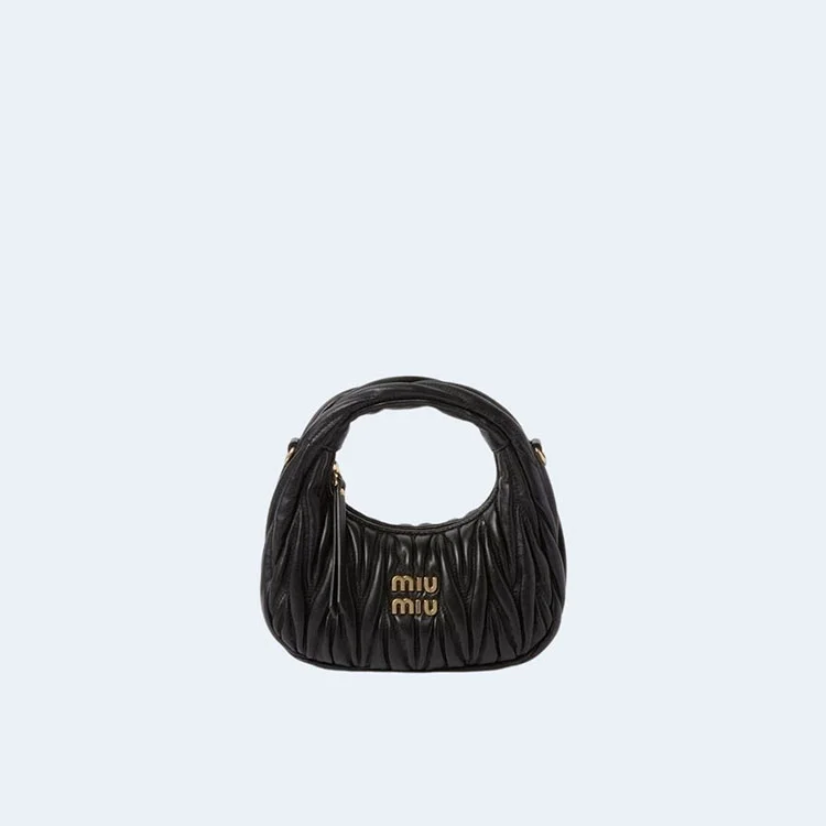 완더 마테라쎄 나파 가죽 호보 미니백 블랙 상세