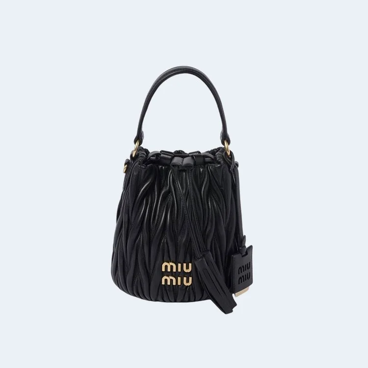 마테라쎄 나파 가죽 버킷백 블랙 상세