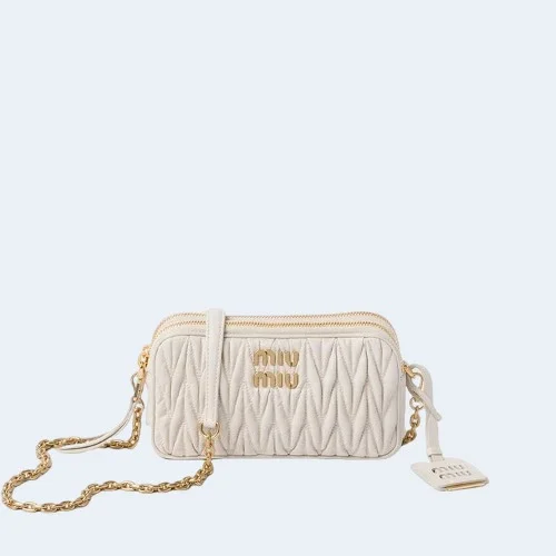 마테라쎄 나파 가죽 미니백 화이트