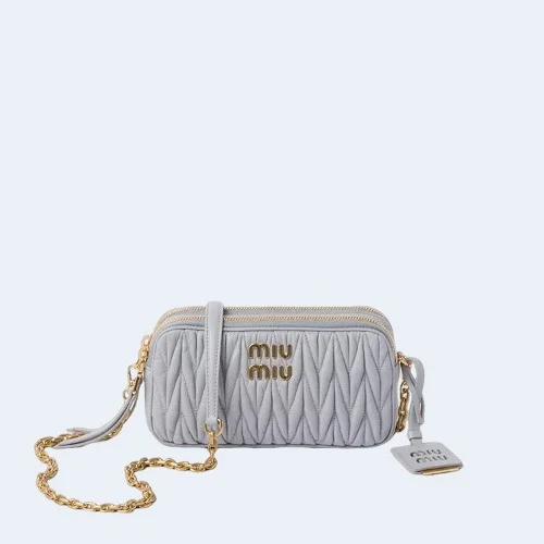 마테라쎄 나파 가죽 미니백 블루