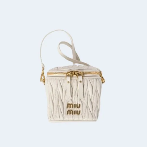 마테라쎄 나파 가죽 마이크로백 화이트