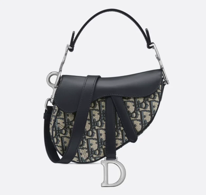 새들 미니 스트랩 백 베이지 오블리크 상세