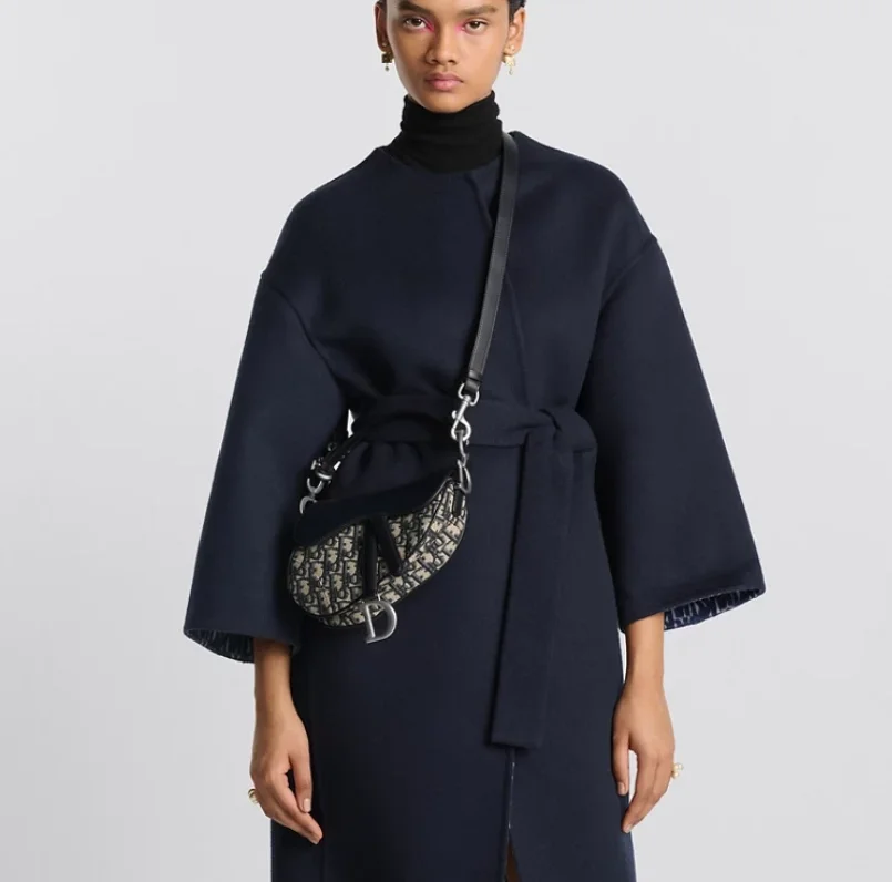 새들 미니 스트랩 백 베이지 오블리크 상세