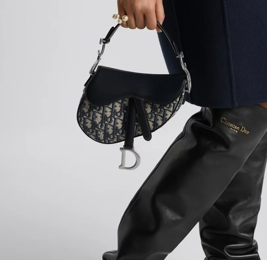 새들 미니 스트랩 백 베이지 오블리크 상세