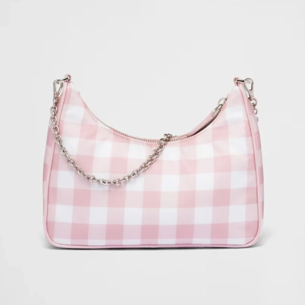 리에디션 2005 리나일론 체크 숄더백 핑크 상세