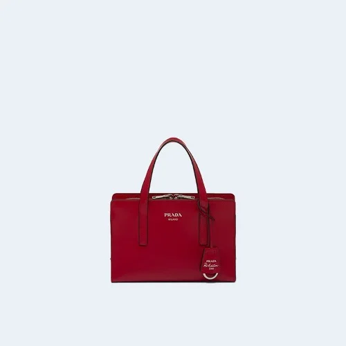 리에디션 1995 브러쉬드 레더 미니 핸드백 레드