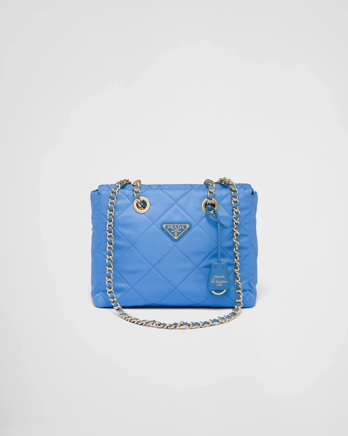 리에디션 1995 리나일론 체인 토트백 블루 상세