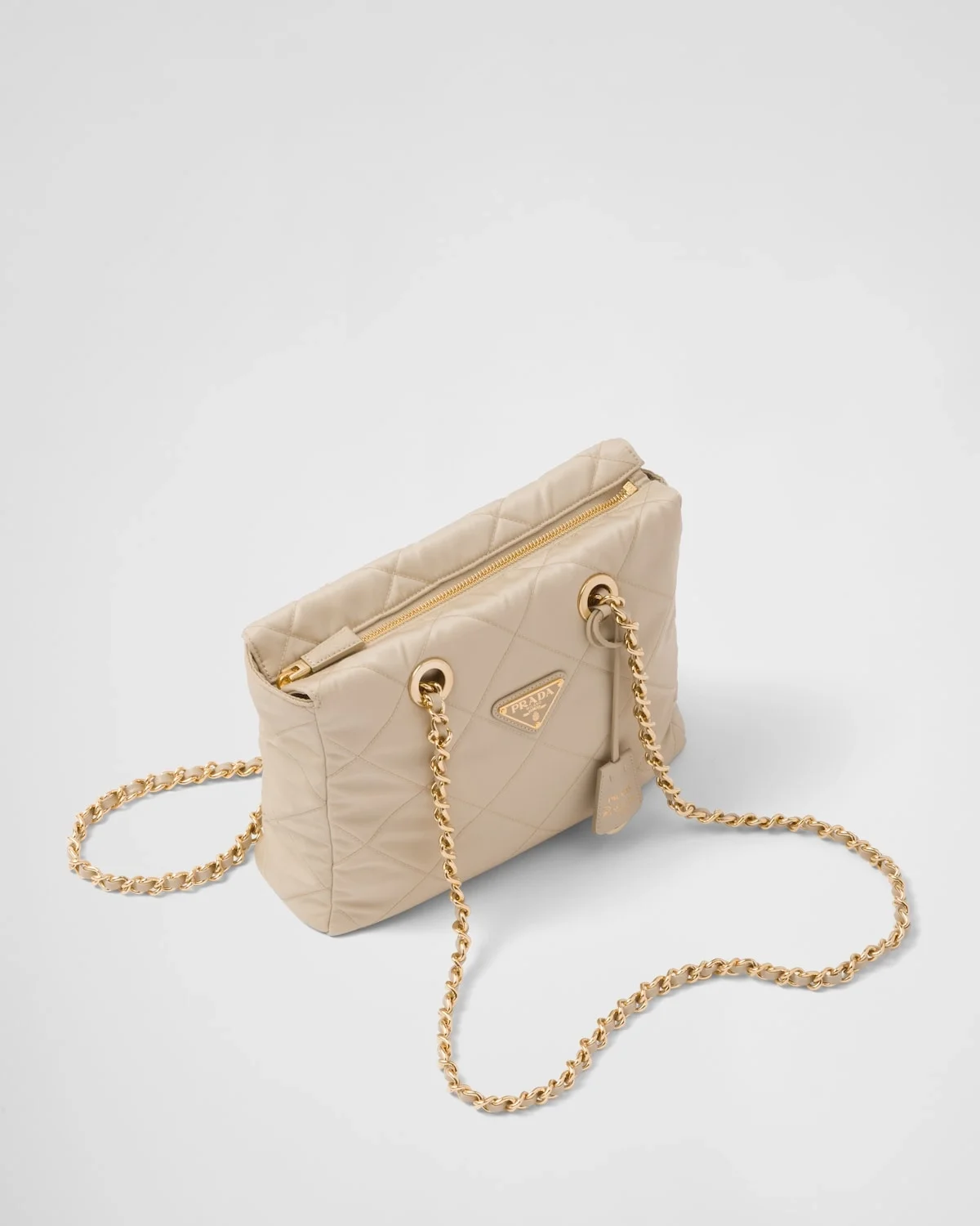 리에디션 1995 리나일론 체인 토트백 베이지 상세