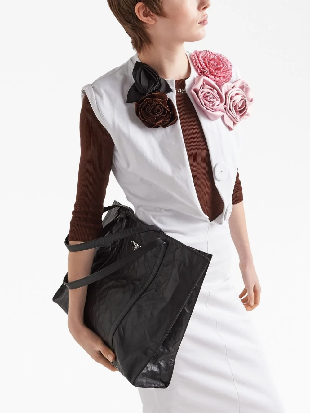 라지 엔틱 나파 토트백 블랙 상세