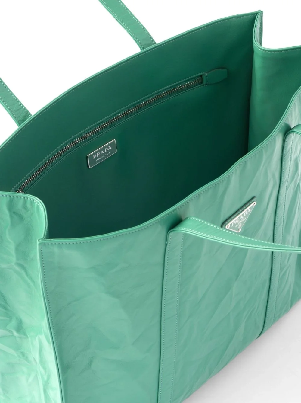 라지 엔틱 나파 토트백 그린 상세