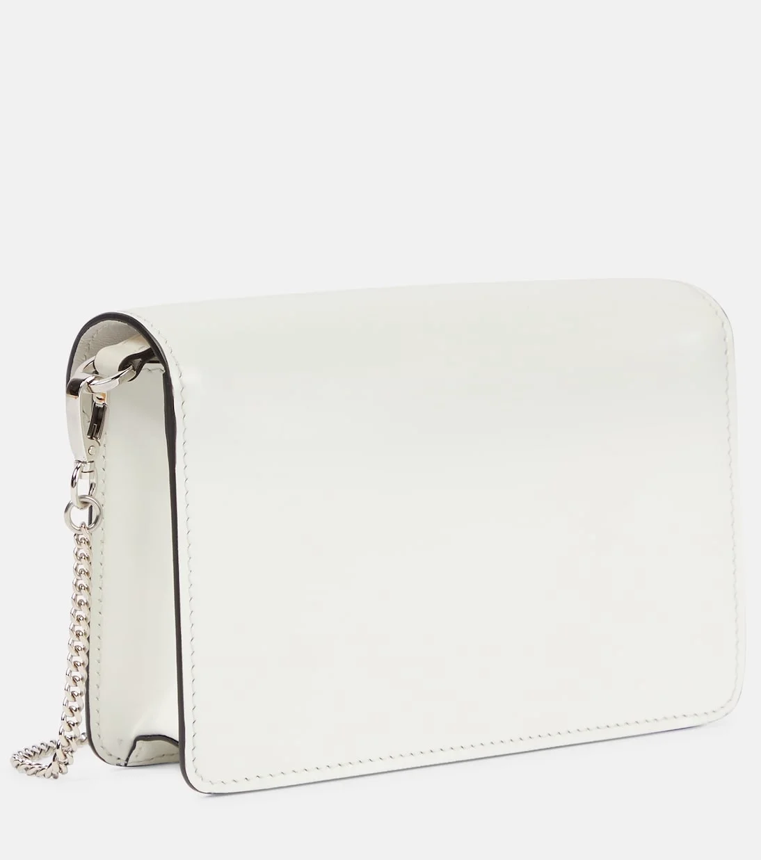 브러쉬드 레더 숄더백 화이트 상세