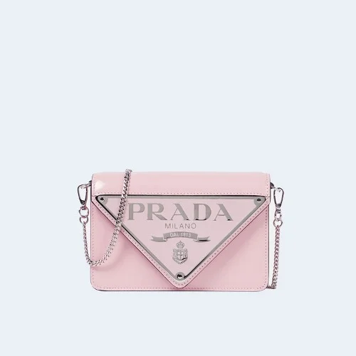 브러쉬드 레더 숄더백 핑크