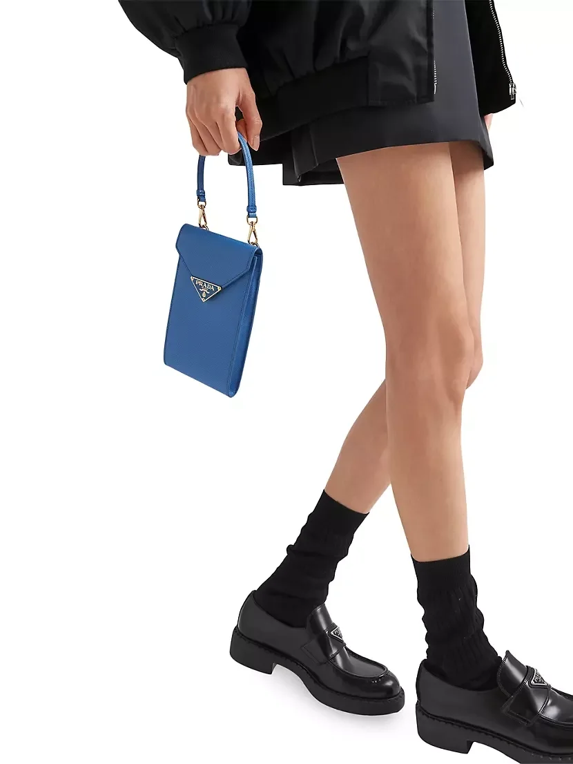 사피아노 레더 미니백 블루 상세