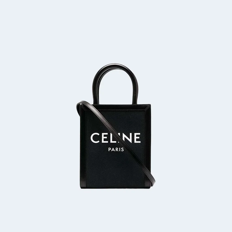 미니 버티컬 카바스 백 블랙 상세