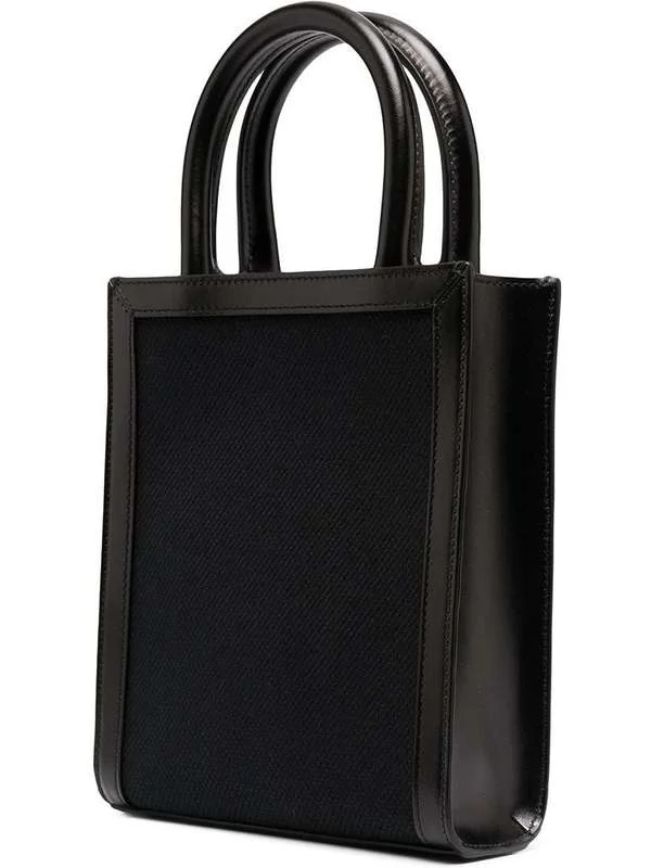 미니 버티컬 카바스 백 블랙 상세