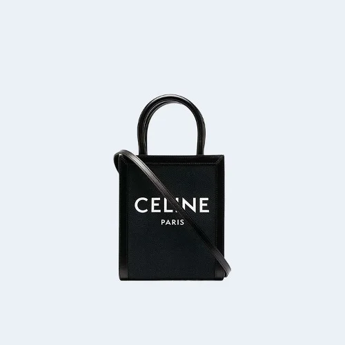 미니 버티컬 카바스 백 블랙