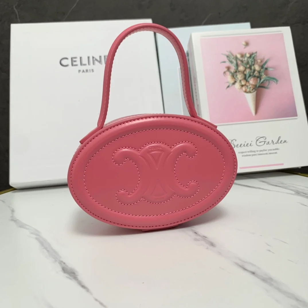 트리옹프 오벌 미노디에르 토트백 핑크 상세