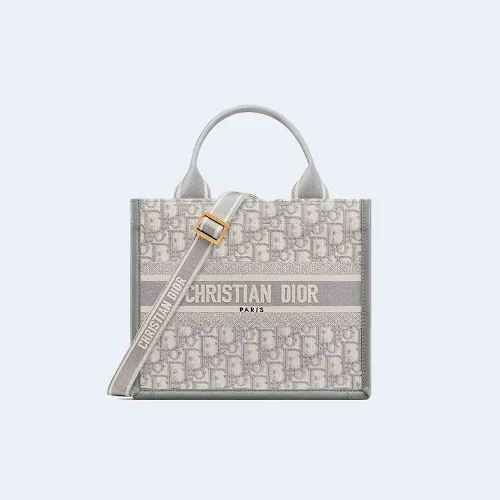 오블리크 북 토트 스몰 백 그레이