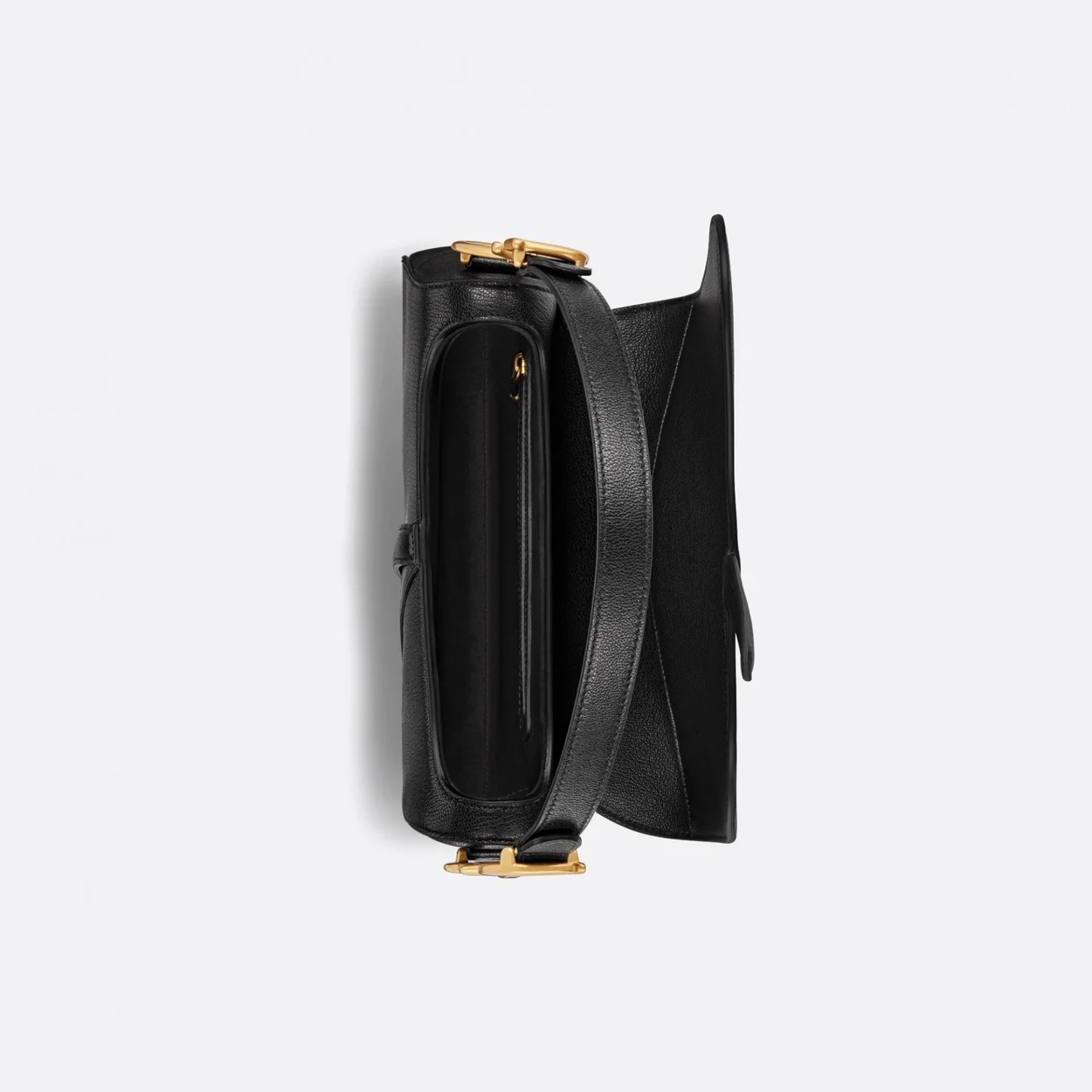 스트랩 새들 백 미듐 블랙 (25.5 * 20 * 6.5cm) 상세