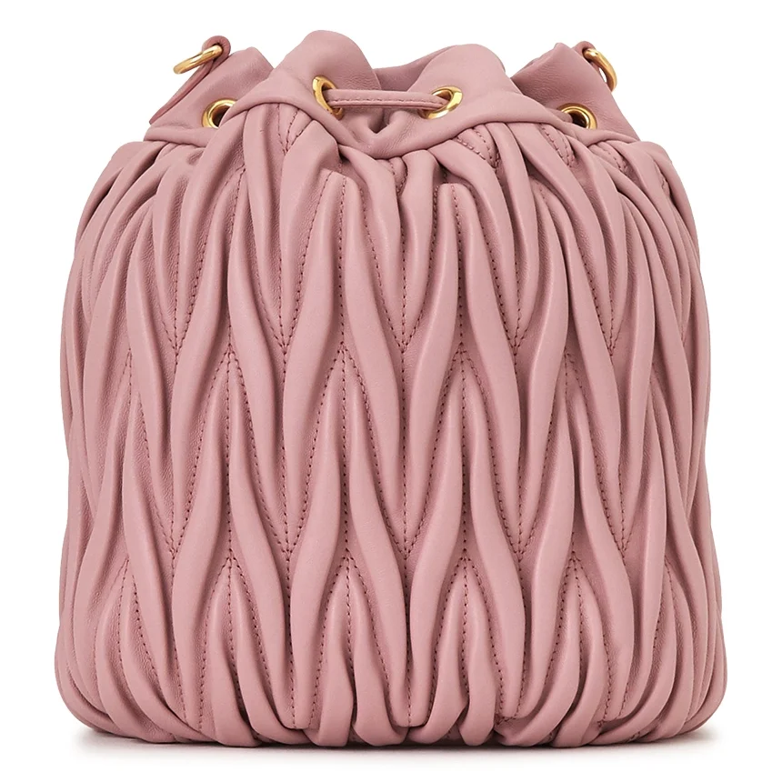 마테라쎄 나파 가죽 버킷백 핑크 상세